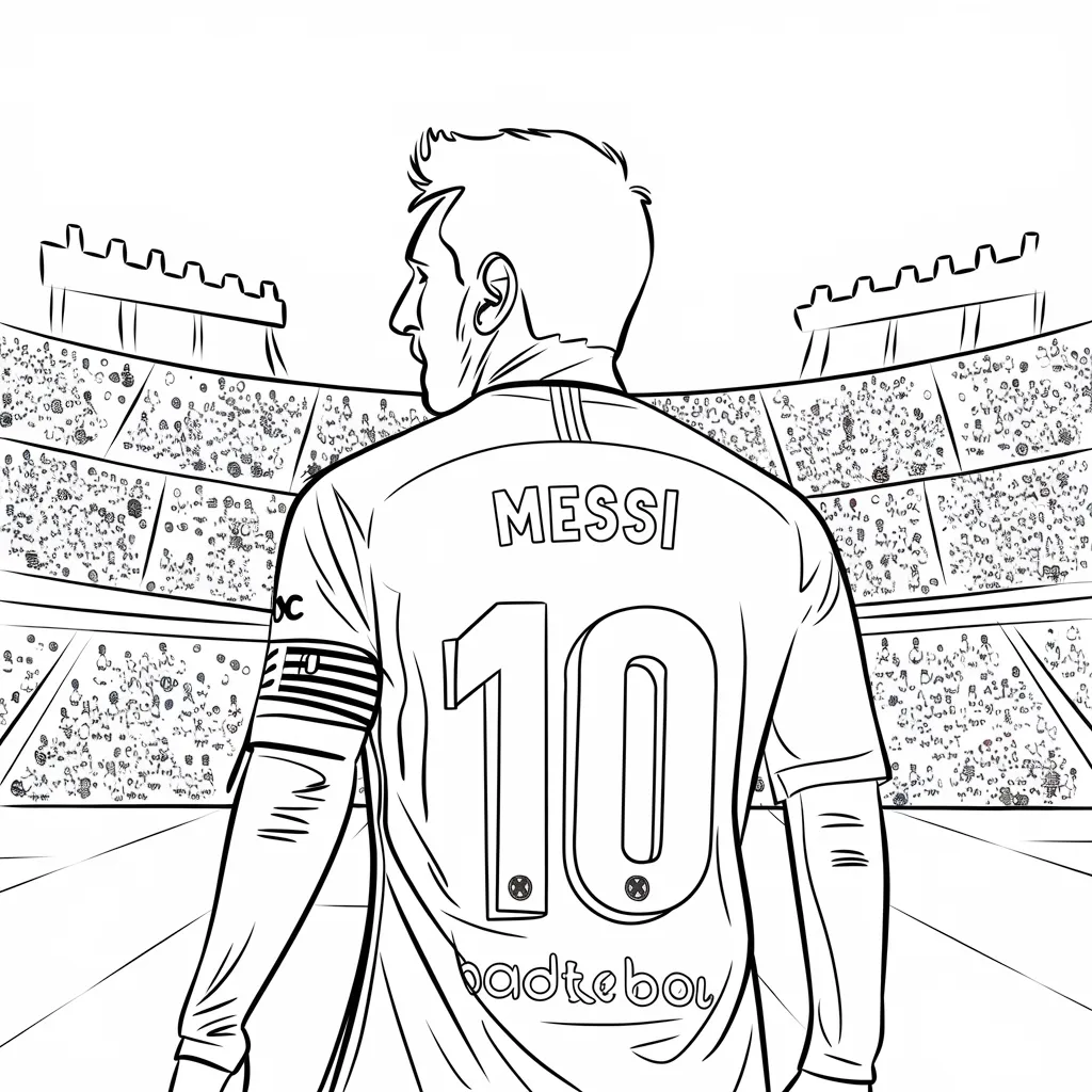30 Gambar Mewarnai Messi untuk Diwarnai 4 gambar mewarnai messi 3