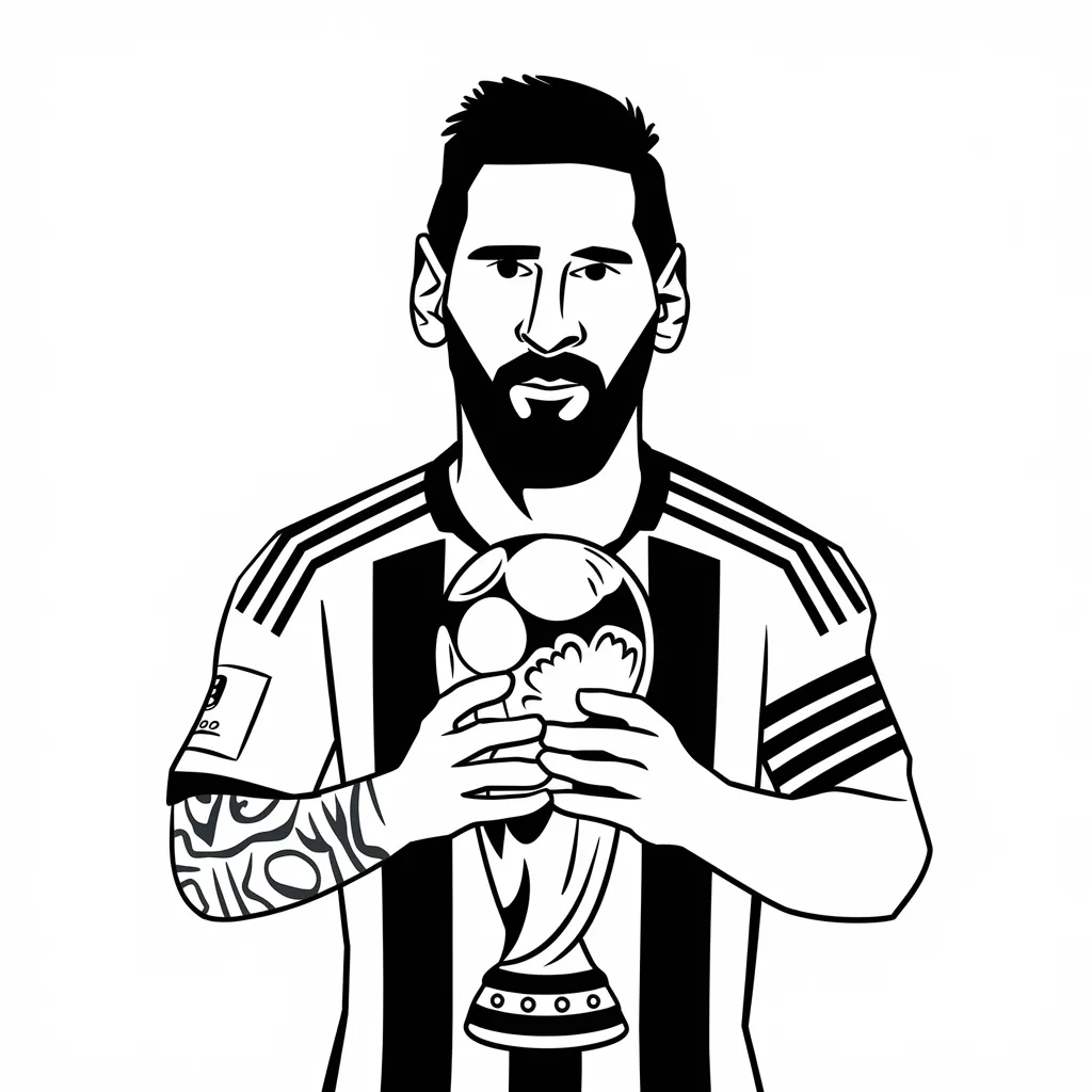 30 Gambar Mewarnai Messi untuk Diwarnai 25 gambar mewarnai messi 24