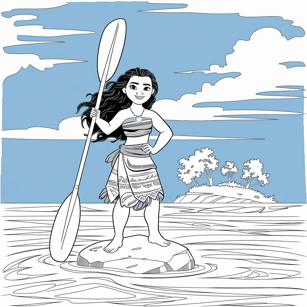 30 Gambar Mewarnai Moana untuk Mengasah Kreativitas Anak 13 gambar mewarnai moana 12