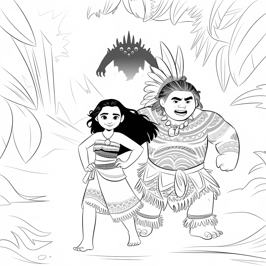 30 Gambar Mewarnai Moana untuk Mengasah Kreativitas Anak 30 gambar mewarnai moana 29