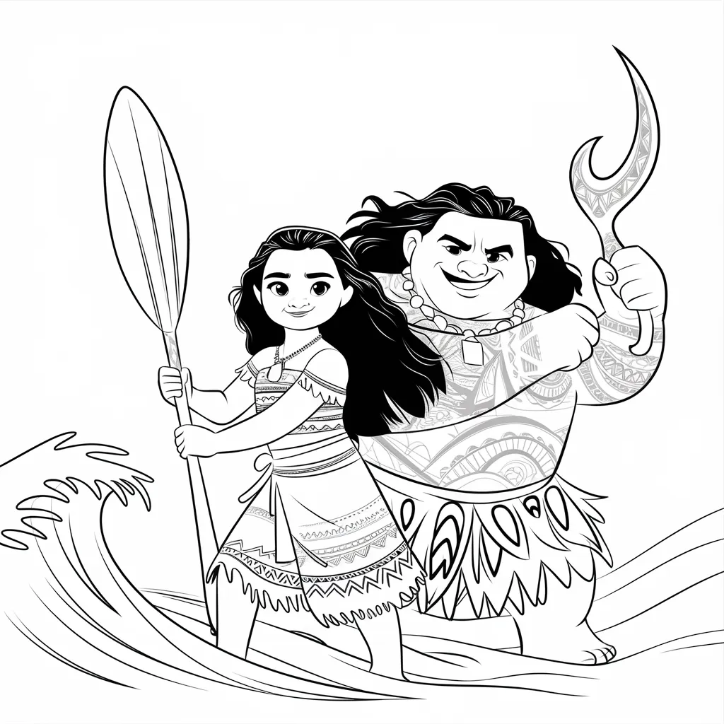 30 Gambar Mewarnai Moana untuk Mengasah Kreativitas Anak 4 gambar mewarnai moana 3