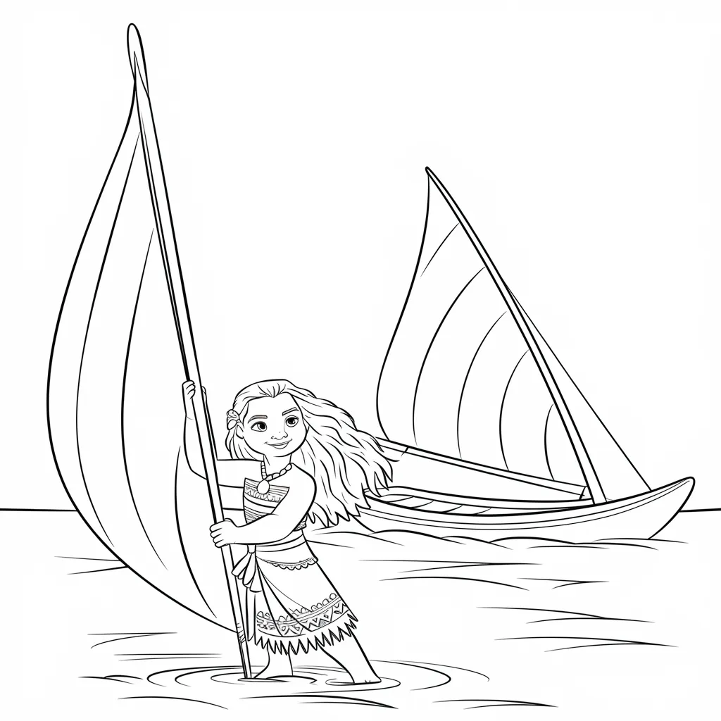 30 Gambar Mewarnai Moana untuk Mengasah Kreativitas Anak 7 gambar mewarnai moana 6