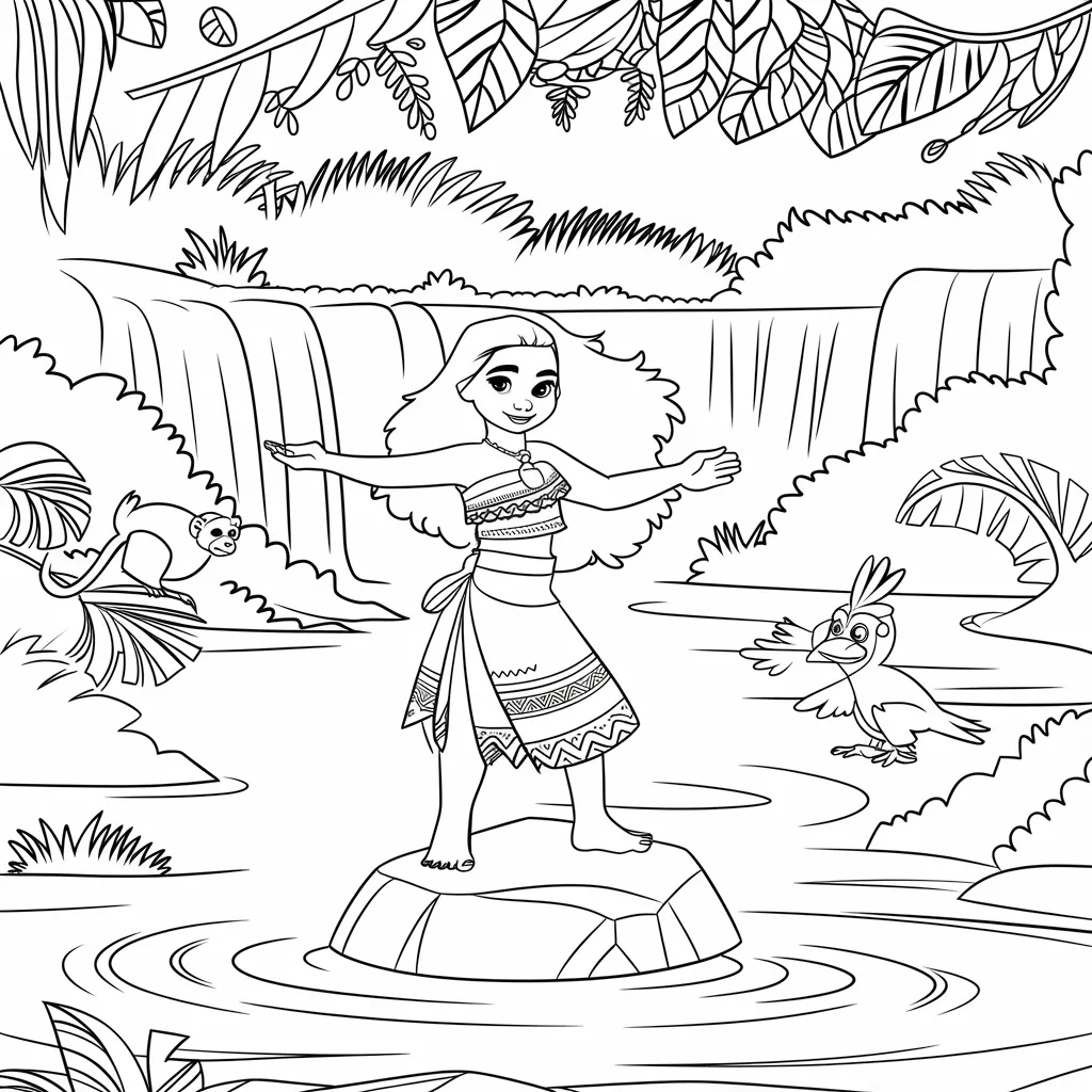 30 Gambar Mewarnai Moana untuk Mengasah Kreativitas Anak 15 gambar mewarnai moana 14