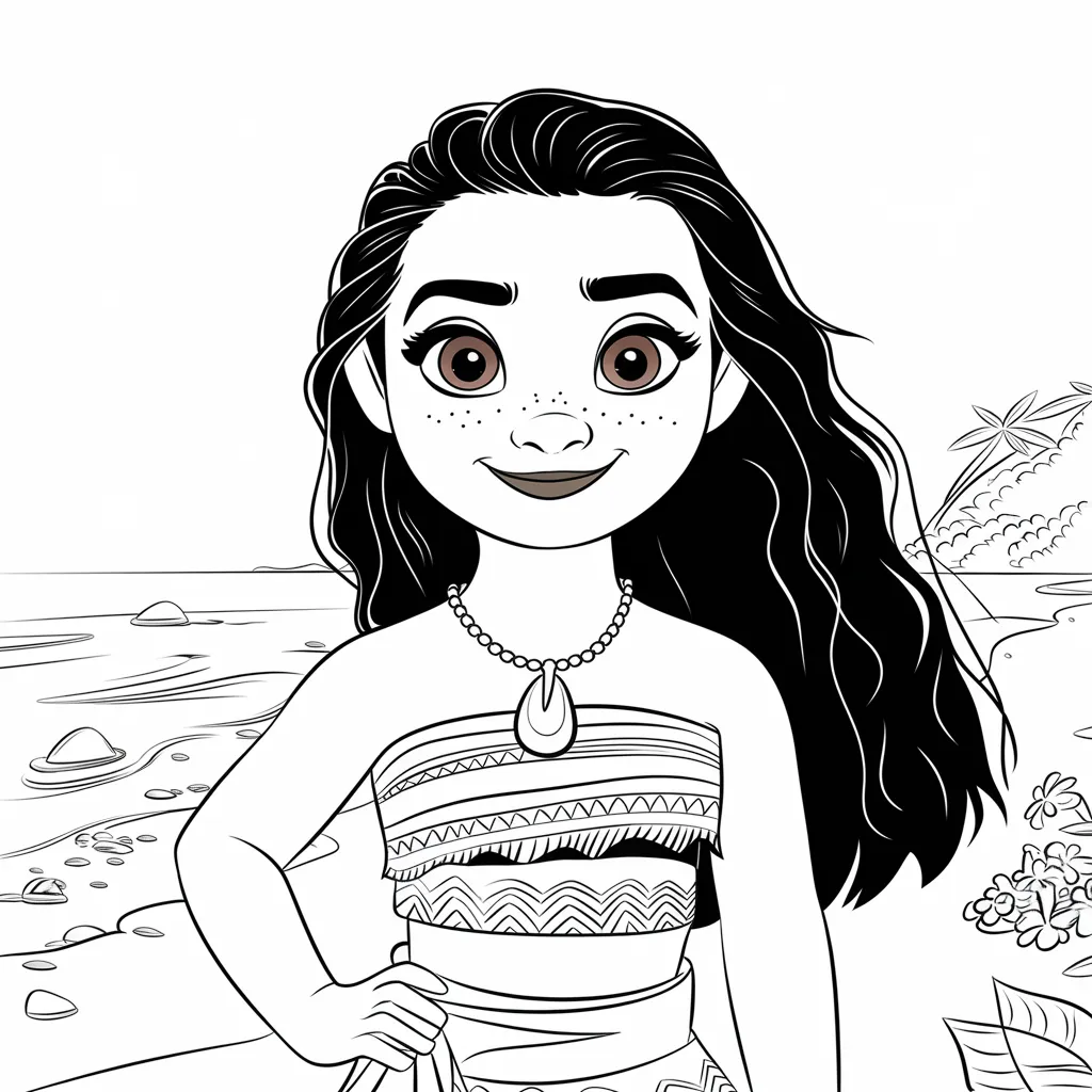 30 Gambar Mewarnai Moana untuk Mengasah Kreativitas Anak 2 gambar mewarnai moana 1