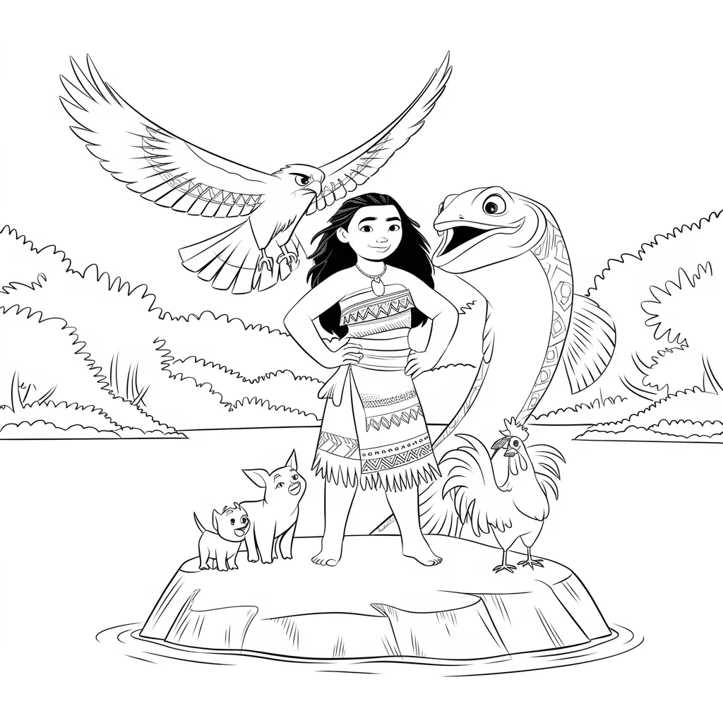 30 Gambar Mewarnai Moana untuk Mengasah Kreativitas Anak 22 gambar mewarnai moana 21