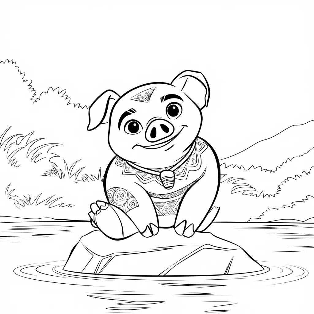 30 Gambar Mewarnai Moana untuk Mengasah Kreativitas Anak 6 gambar mewarnai moana 5