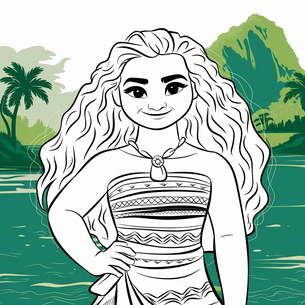 30 Gambar Mewarnai Moana untuk Mengasah Kreativitas Anak 26 gambar mewarnai moana 25