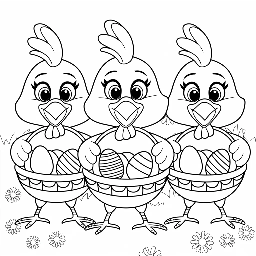 30 Gambar Ayam Hitam Putih untuk Diwarnai 29 gambar ayam hitam putih untuk diwarnai 28