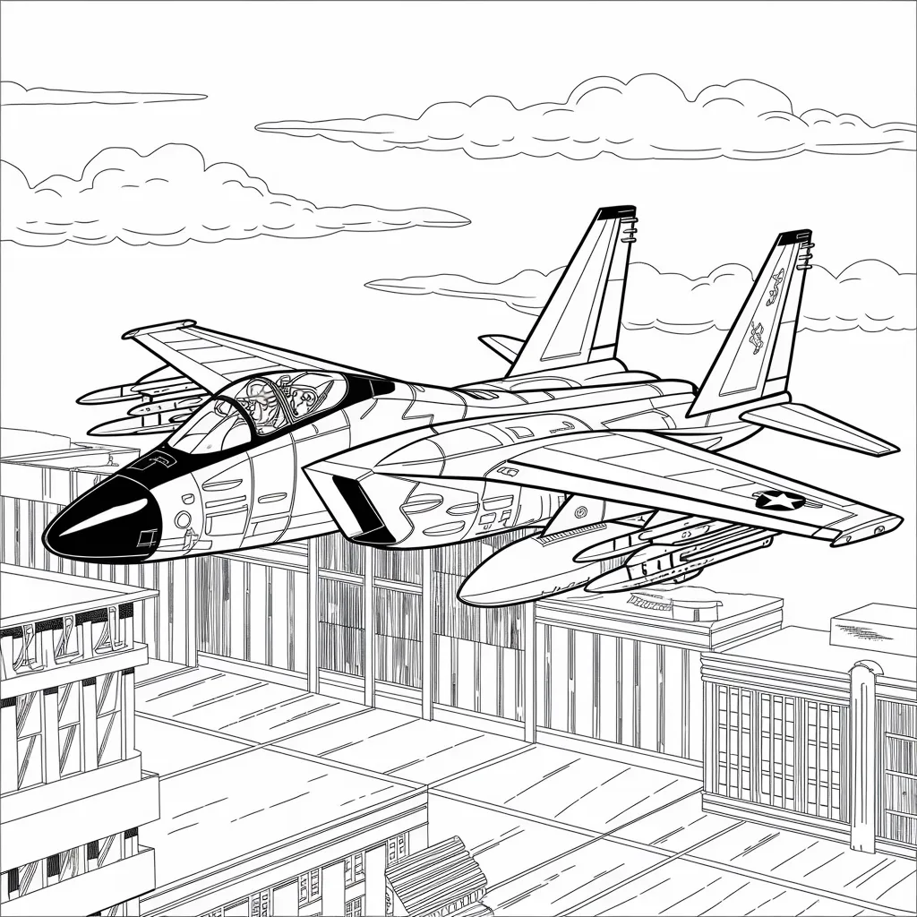 mewarnai gambar pesawat tempur 22