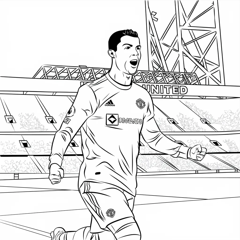 gambar mewarnai ronaldo 2