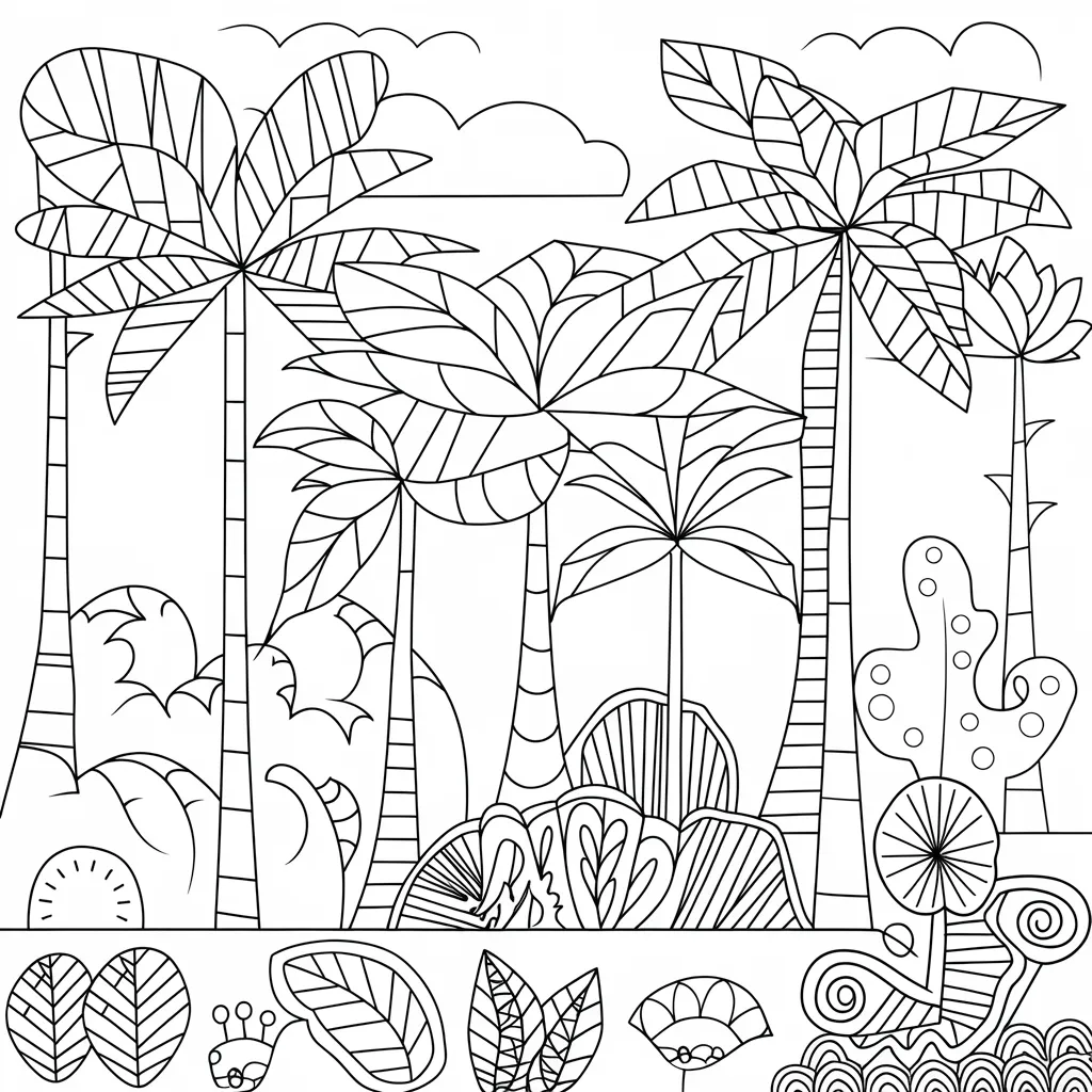 30 Gambar Pemandangan Alam Belum Diwarnai untuk Diwarnai 3 Gambar Pemandangan Alam Belum Diwarnai 2