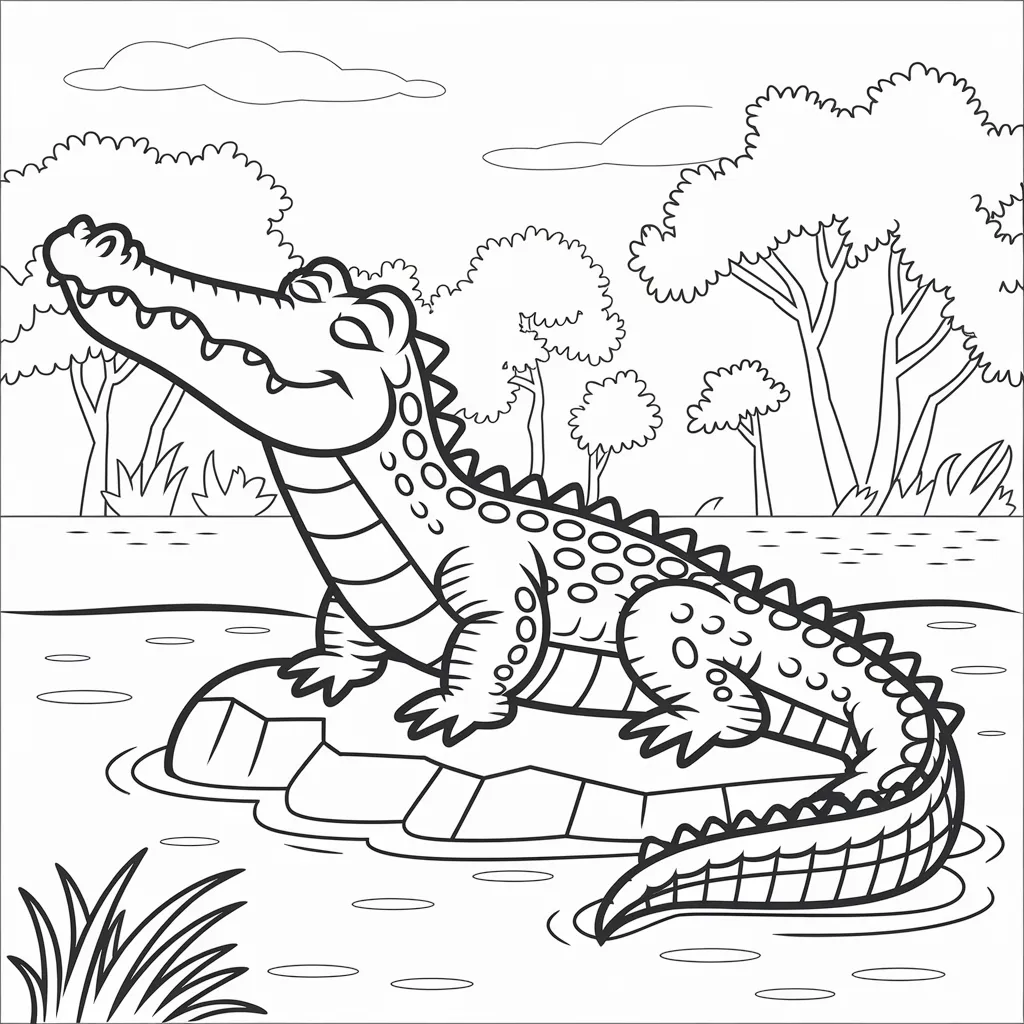 gambar mewarnai buaya 30