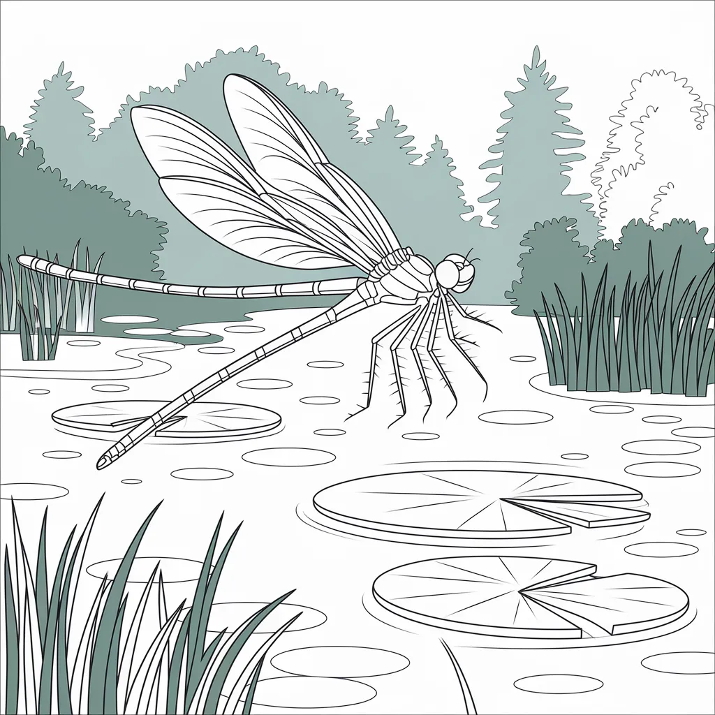 gambar capung untuk diwarnai 2