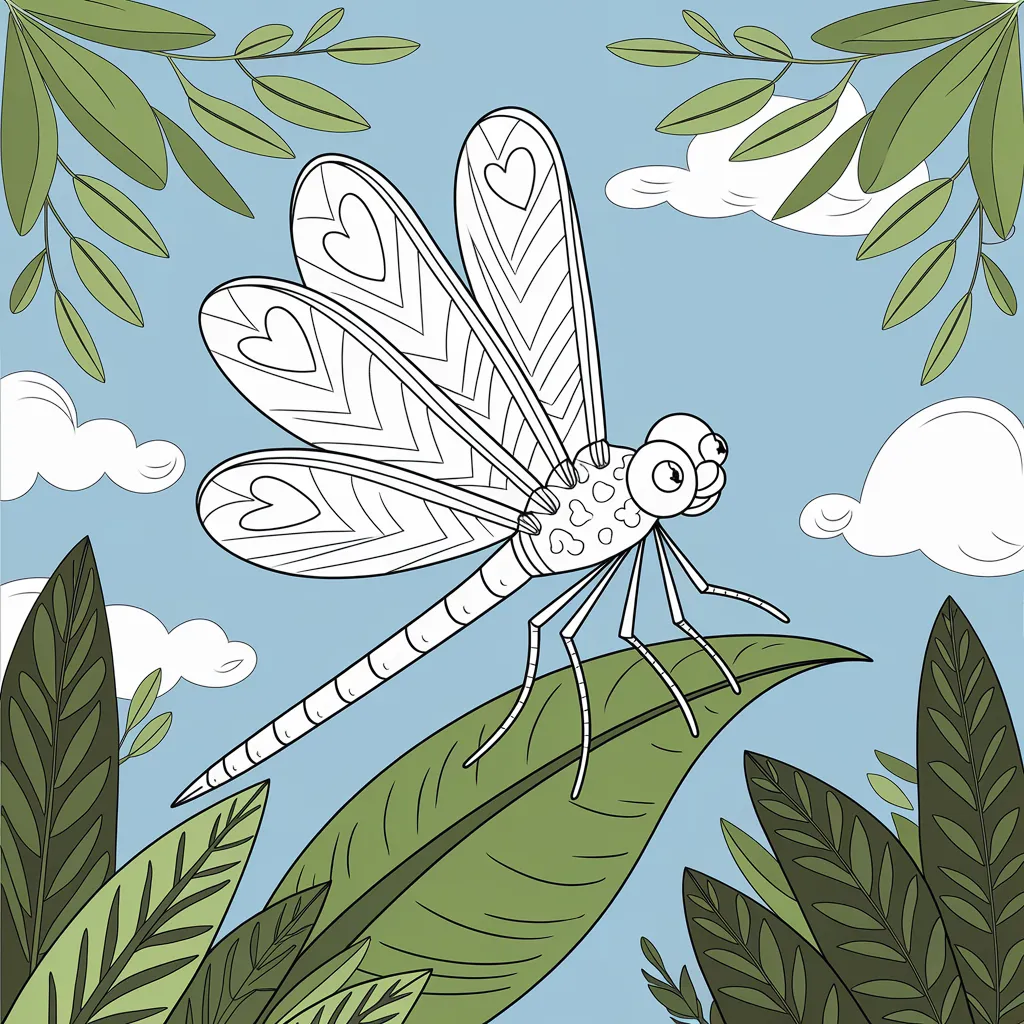 gambar capung untuk diwarnai 29