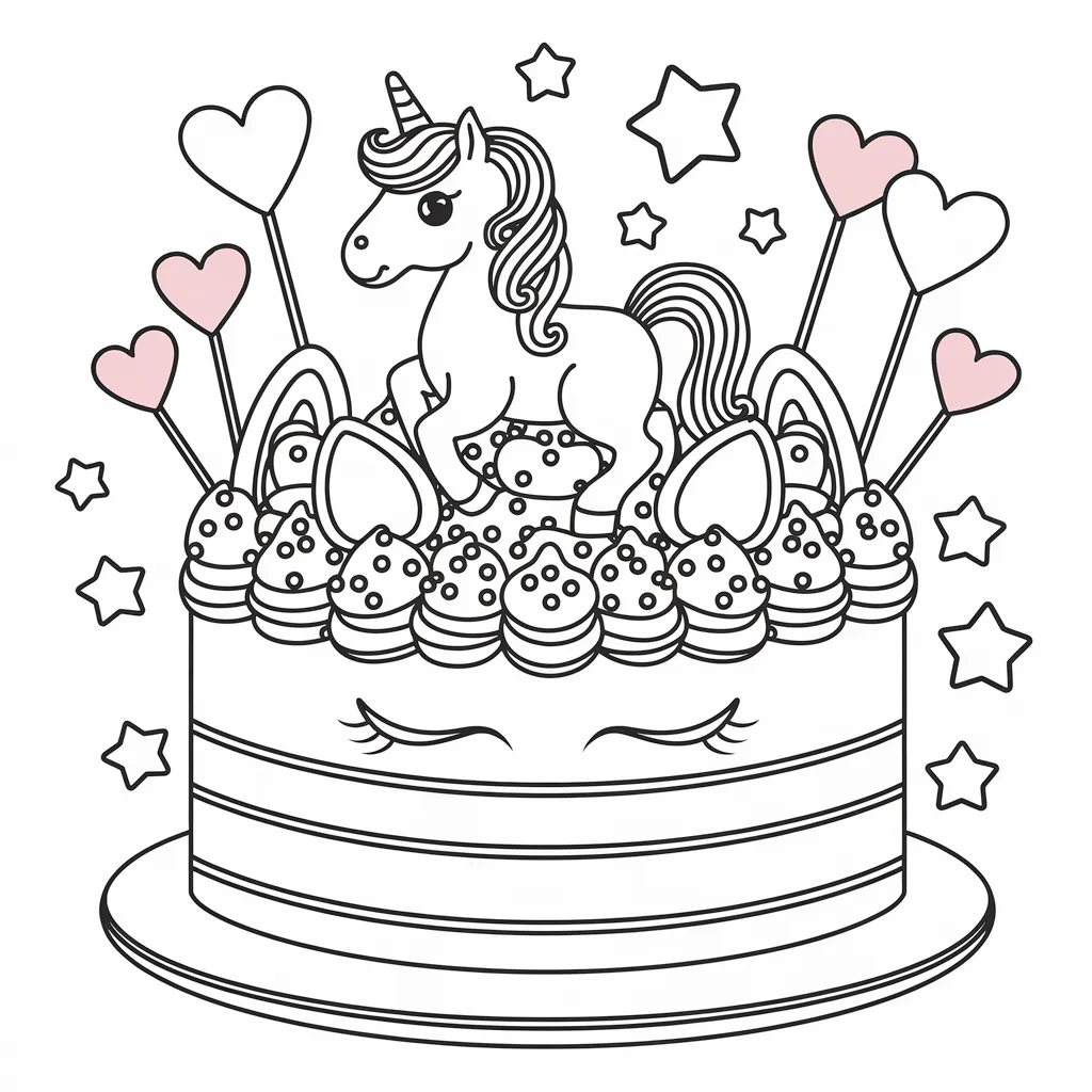 gambar mewarnai kue unicorn 29
