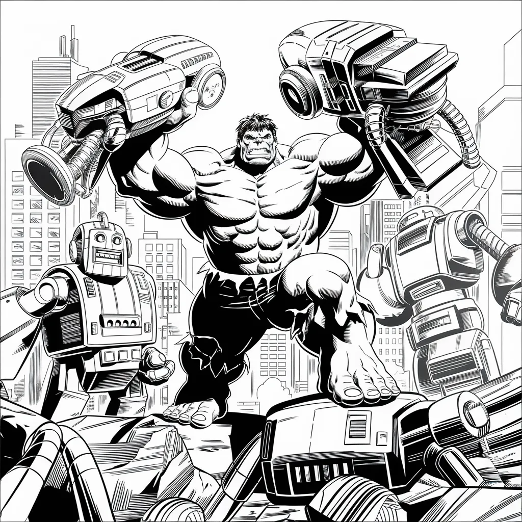 gambar hulk mewarnai 16