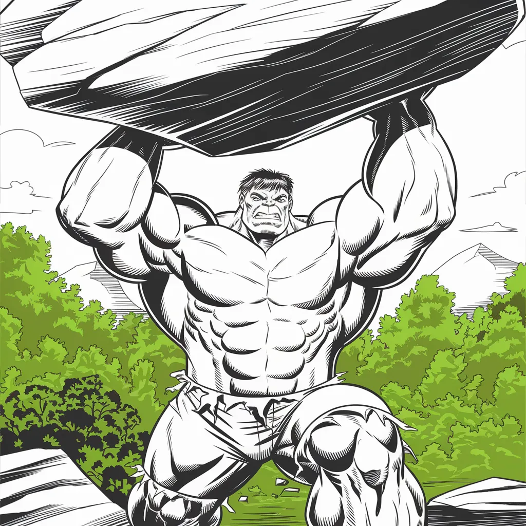 gambar hulk mewarnai 3