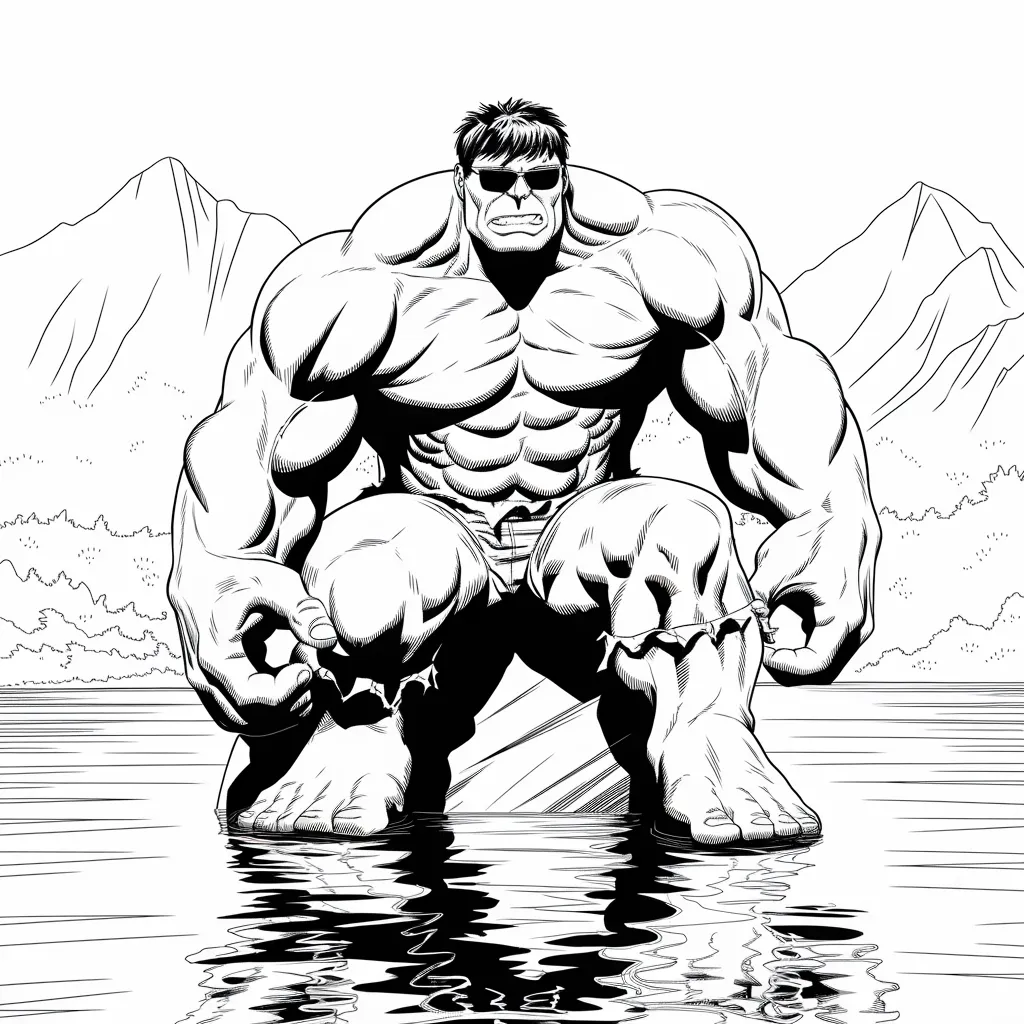 gambar hulk mewarnai 21