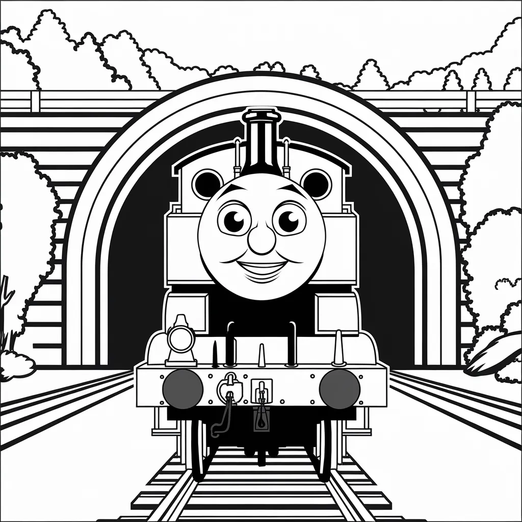 Gambar Kartun Thomas Hitam Putih Petualangan Lokomotif Biru dalam Nuansa Monokrom 16 gambar kartun thomas hitam putih 15