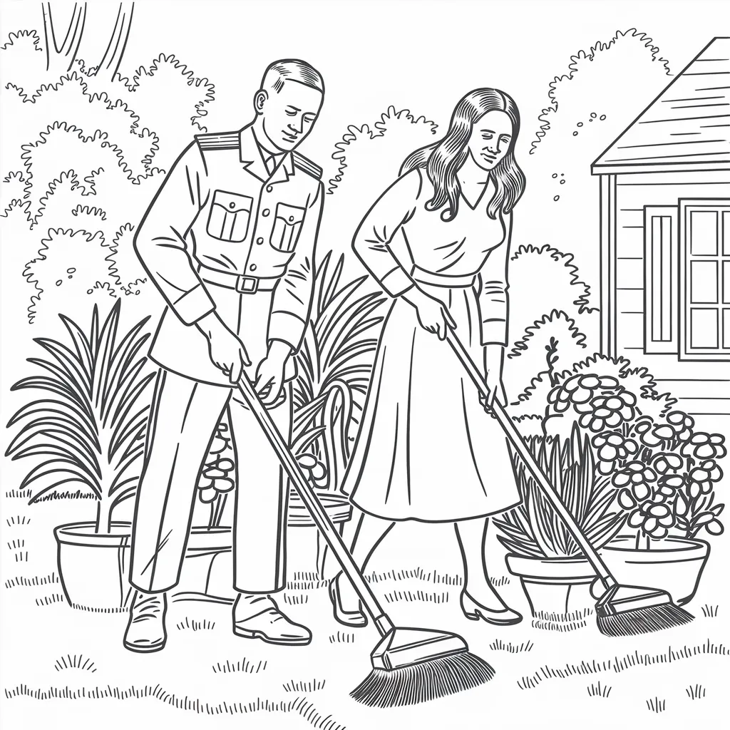 Gambar Kartun TNI dan Persit Harmoni Kehidupan Militer dan Keluarga dalam Goresan Sederhana 28 gambar kartun TNI dan Persit 27