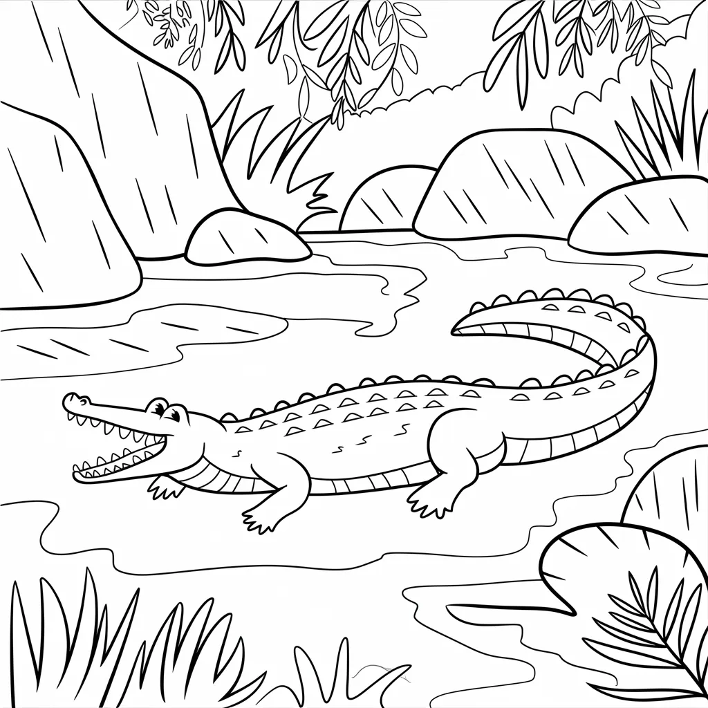 Gambar Mewarnai Buaya: Aktivitas Edukatif dan Menyenangkan untuk Anak-Anak 29 gambar mewarnai buaya 28