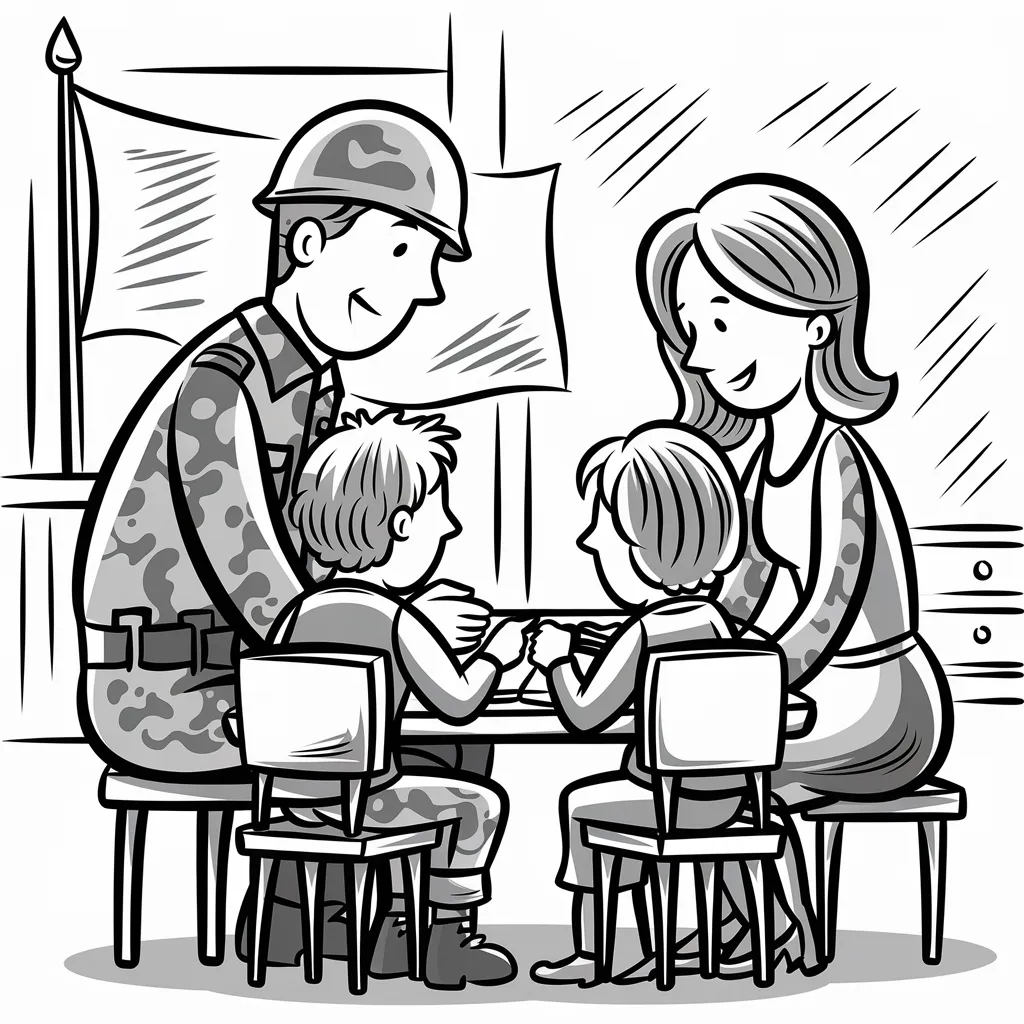 Gambar Kartun TNI dan Persit Harmoni Kehidupan Militer dan Keluarga dalam Goresan Sederhana 18 gambar kartun TNI dan Persit 17