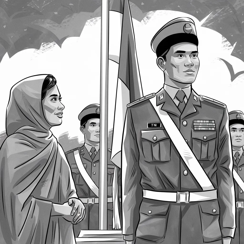 Gambar Kartun TNI dan Persit Harmoni Kehidupan Militer dan Keluarga dalam Goresan Sederhana 9 gambar kartun TNI dan Persit 8