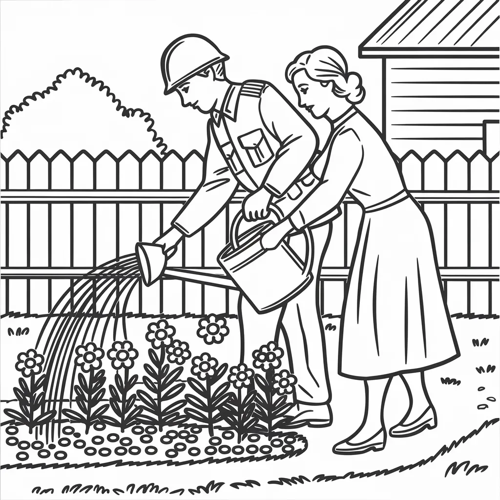 Gambar Kartun TNI dan Persit Harmoni Kehidupan Militer dan Keluarga dalam Goresan Sederhana 4 gambar kartun TNI dan Persit 3