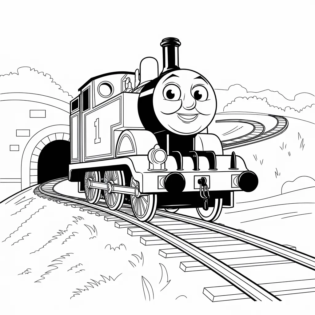 Gambar Kartun Thomas Hitam Putih Petualangan Lokomotif Biru dalam Nuansa Monokrom 27 gambar kartun thomas hitam putih 26