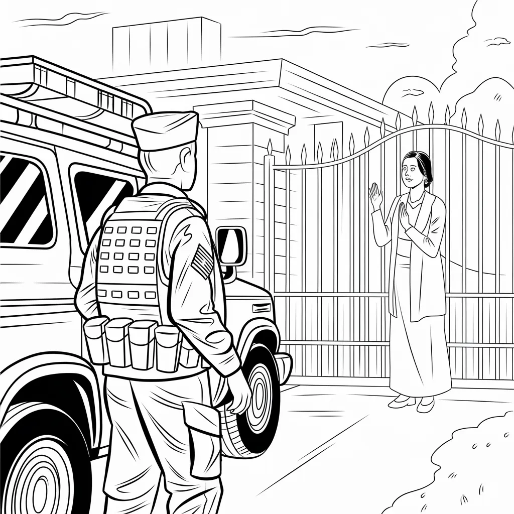 Gambar Kartun TNI dan Persit Harmoni Kehidupan Militer dan Keluarga dalam Goresan Sederhana 31 gambar kartun TNI dan Persit 30