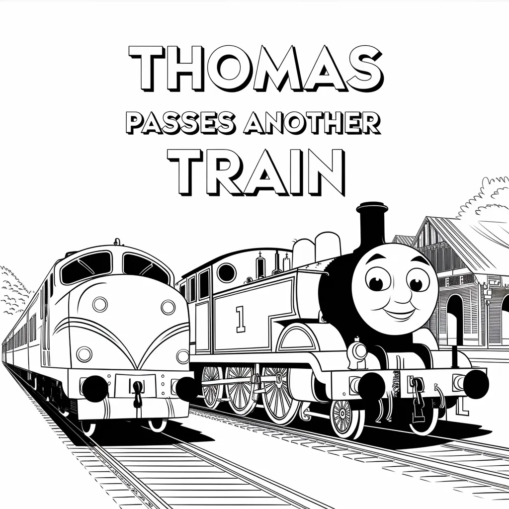 Gambar Kartun Thomas Hitam Putih Petualangan Lokomotif Biru dalam Nuansa Monokrom 25 gambar kartun thomas hitam putih 24