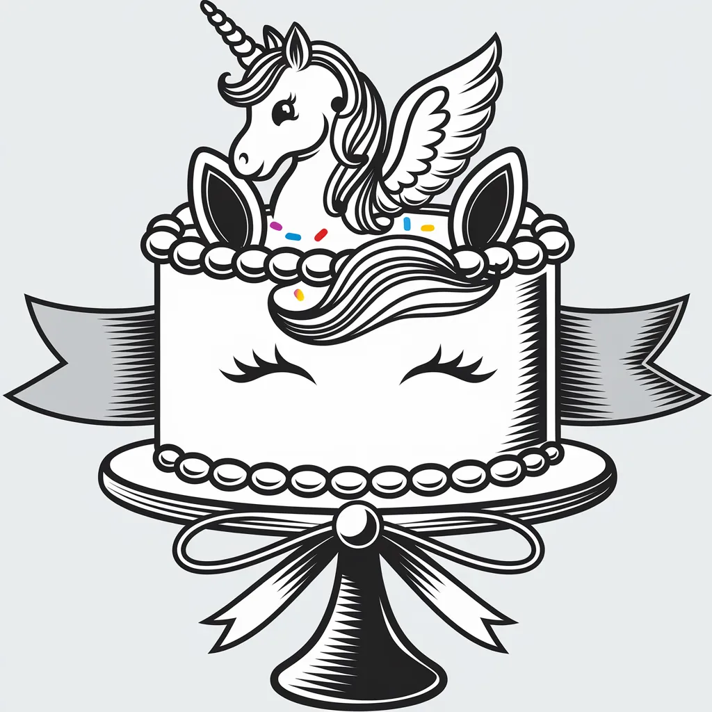 Gambar Mewarnai Kue Unicorn 26 gambar mewarnai kue unicorn 25