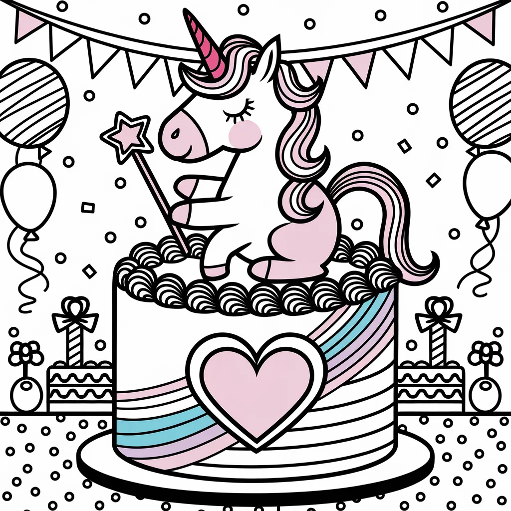 Gambar Mewarnai Kue Unicorn 28 gambar mewarnai kue unicorn 27