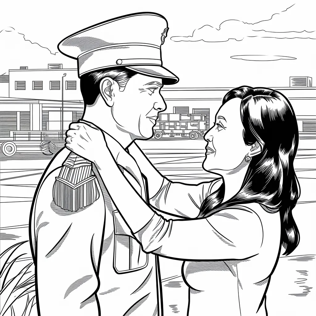 Gambar Kartun TNI dan Persit Harmoni Kehidupan Militer dan Keluarga dalam Goresan Sederhana 3 gambar kartun TNI dan Persit 2