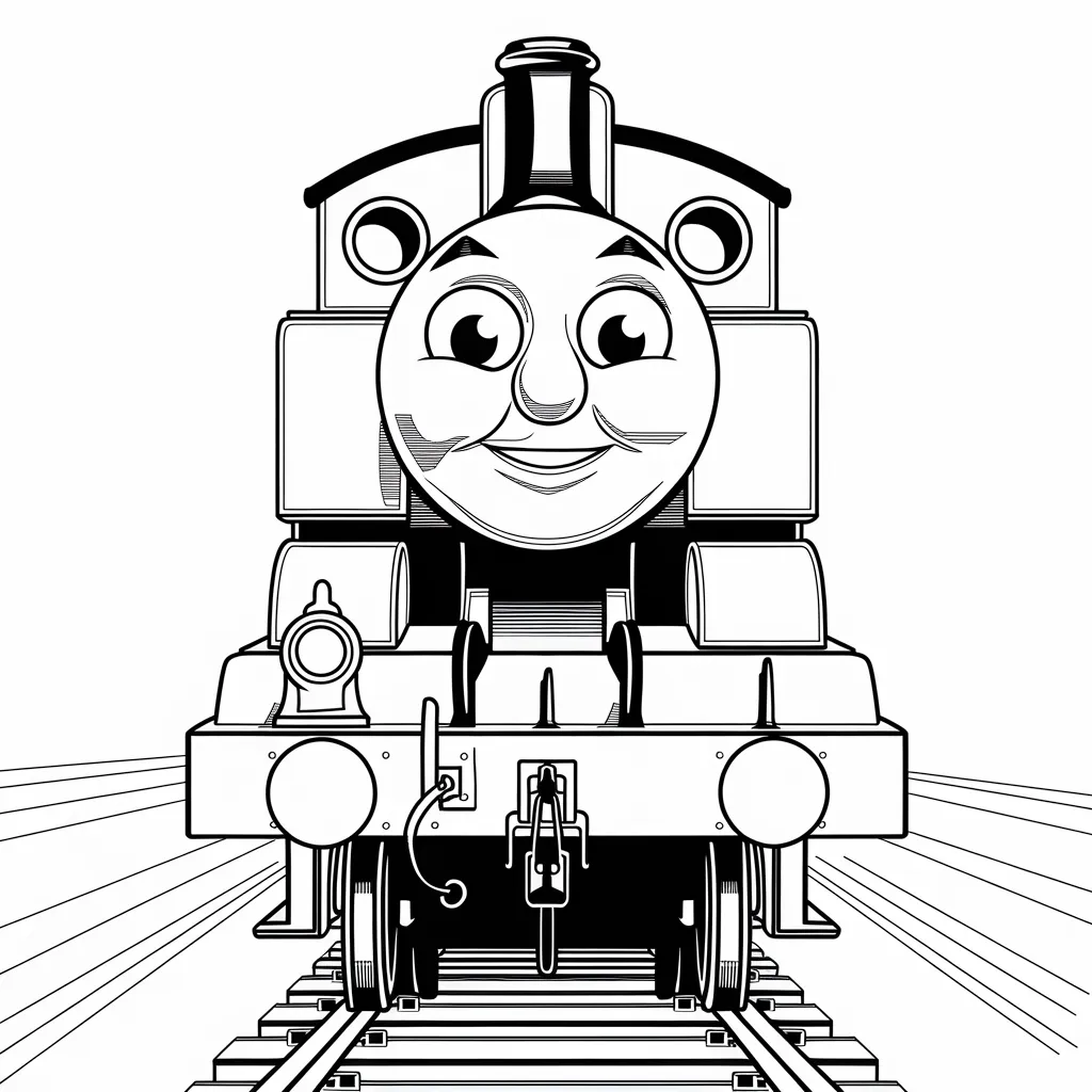 Gambar Kartun Thomas Hitam Putih Petualangan Lokomotif Biru dalam Nuansa Monokrom 2 gambar kartun thomas hitam putih 1