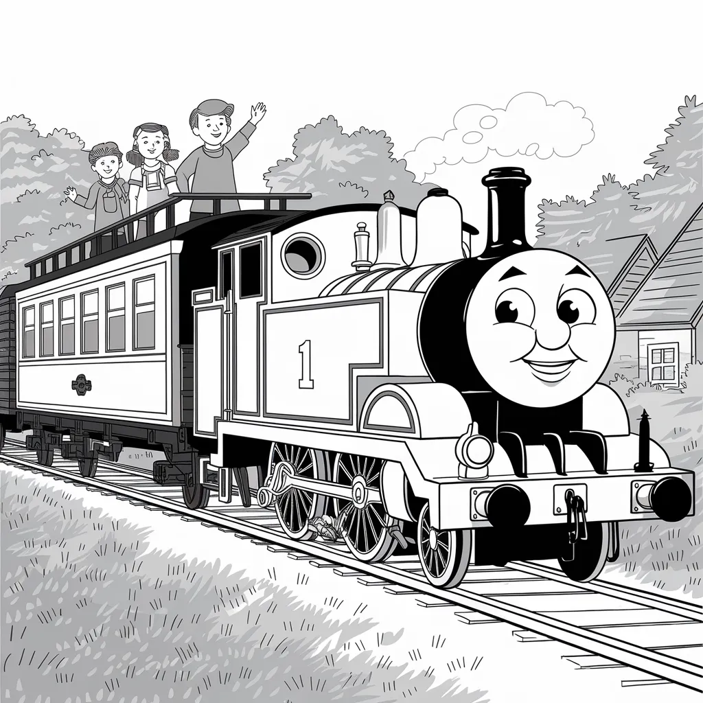 Gambar Kartun Thomas Hitam Putih Petualangan Lokomotif Biru dalam Nuansa Monokrom 9 gambar kartun thomas hitam putih 8