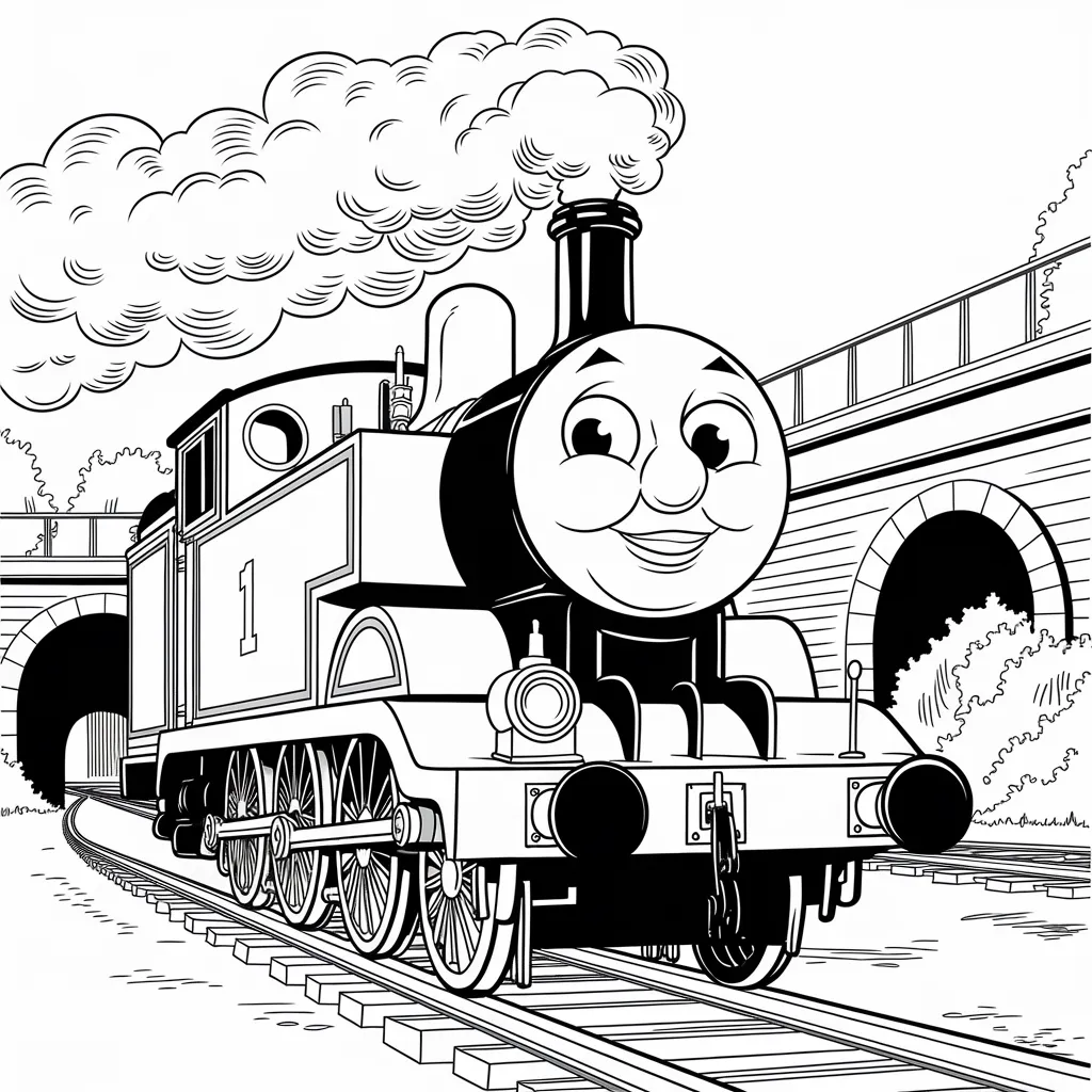 Gambar Kartun Thomas Hitam Putih Petualangan Lokomotif Biru dalam Nuansa Monokrom 8 gambar kartun thomas hitam putih 7