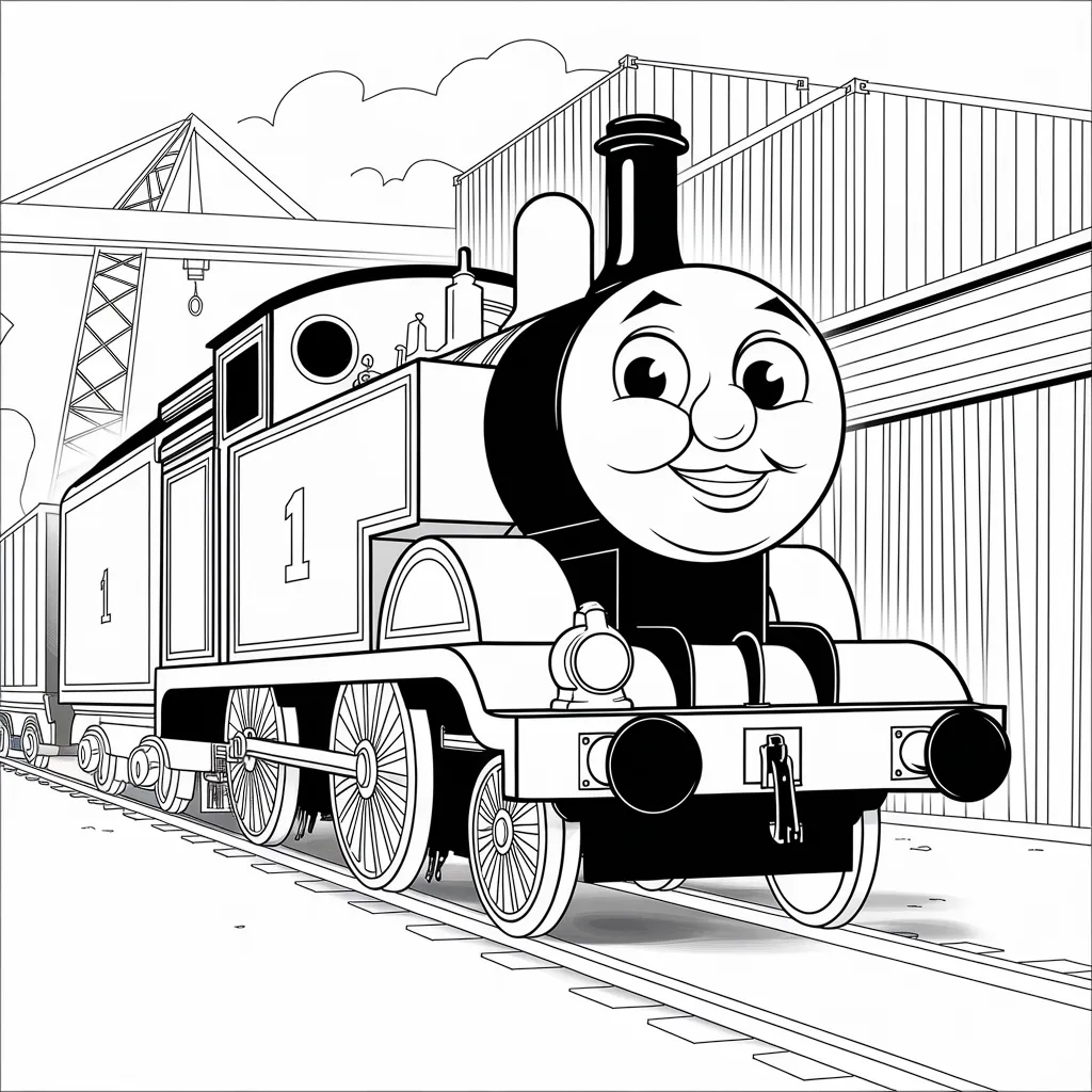 Gambar Kartun Thomas Hitam Putih Petualangan Lokomotif Biru dalam Nuansa Monokrom 11 gambar kartun thomas hitam putih 10