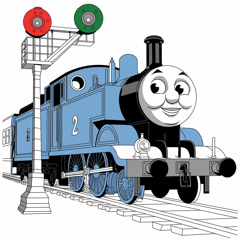 Gambar Kartun Thomas Hitam Putih Petualangan Lokomotif Biru dalam Nuansa Monokrom 14 gambar kartun thomas hitam putih 13