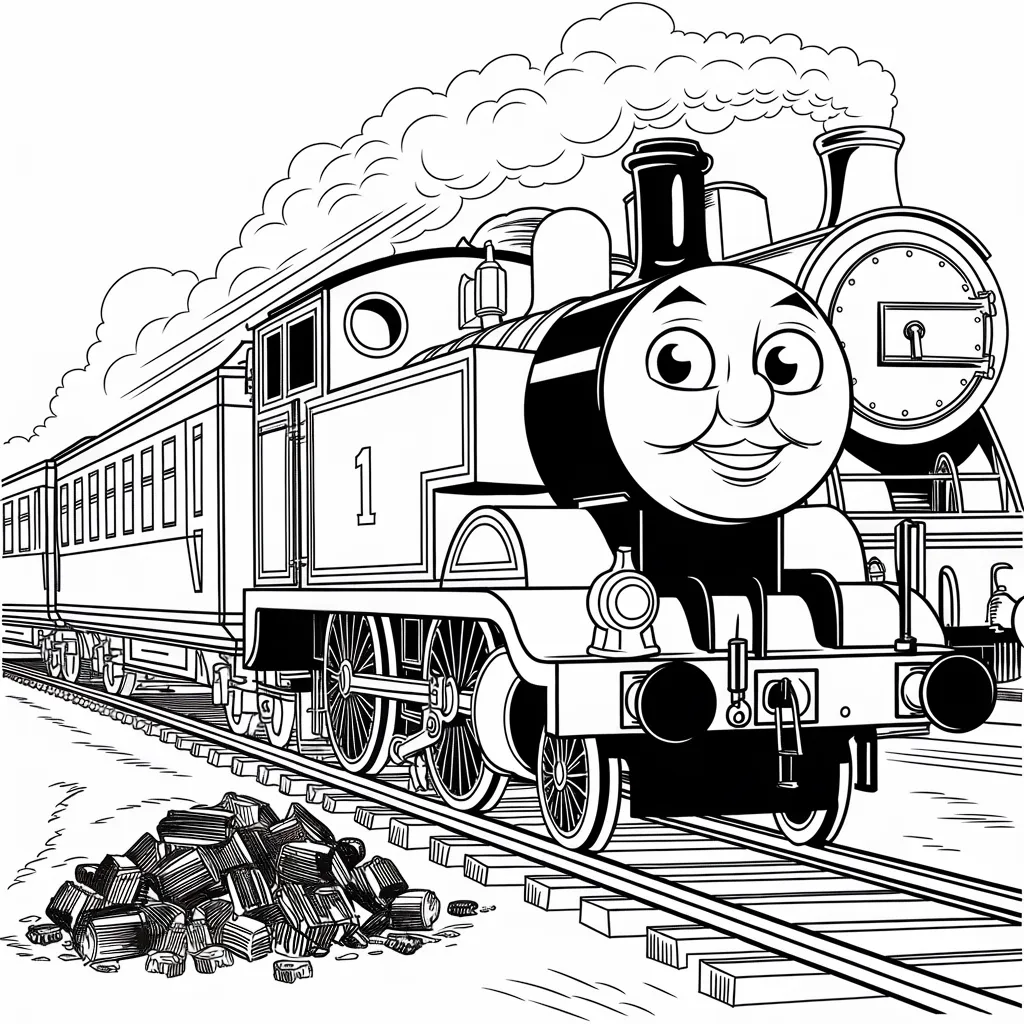 Gambar Kartun Thomas Hitam Putih Petualangan Lokomotif Biru dalam Nuansa Monokrom 19 gambar kartun thomas hitam putih 18