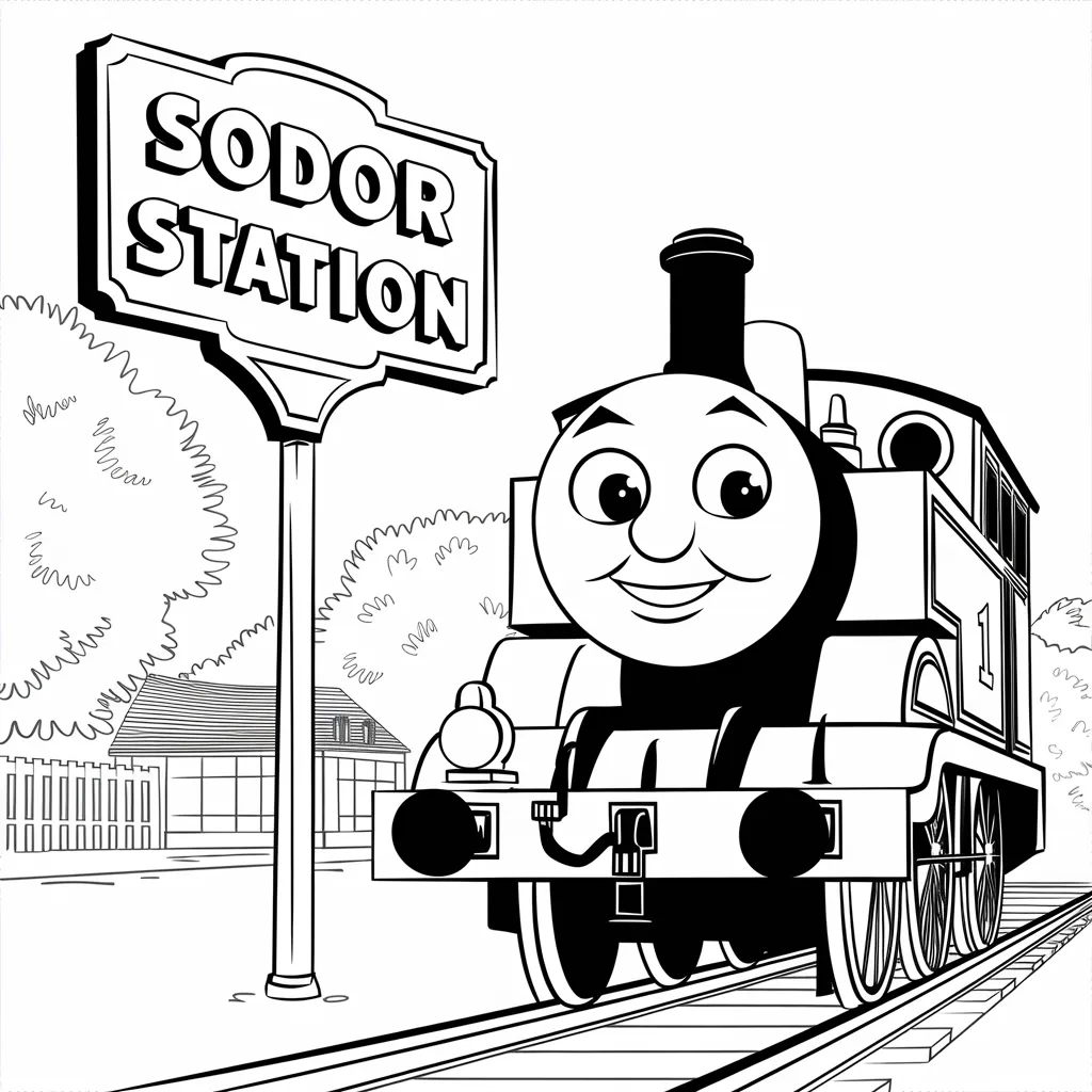 Gambar Kartun Thomas Hitam Putih Petualangan Lokomotif Biru dalam Nuansa Monokrom 21 gambar kartun thomas hitam putih 20