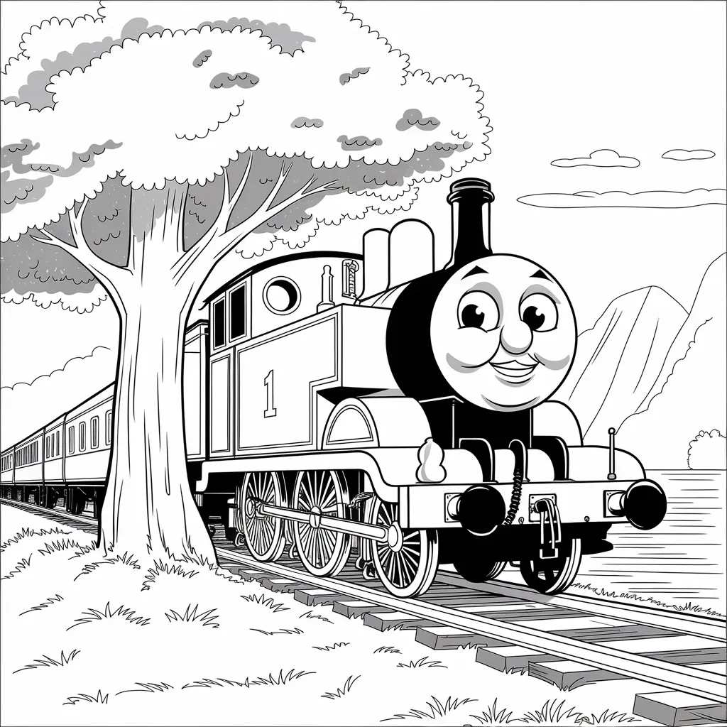 Gambar Kartun Thomas Hitam Putih Petualangan Lokomotif Biru dalam Nuansa Monokrom 28 gambar kartun thomas hitam putih 27