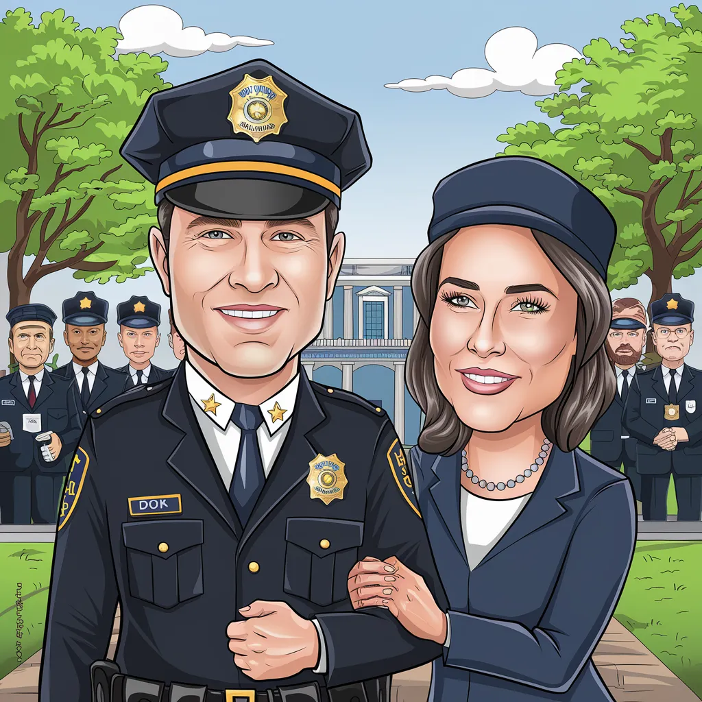 Gambar Kartun Polisi dan Bhayangkari, Menampilkan Kehidupan Sehari-hari yang Penuh Dedikasi dan Kasih Sayang 10 gambar kartun polisi dan bhayangkari 9