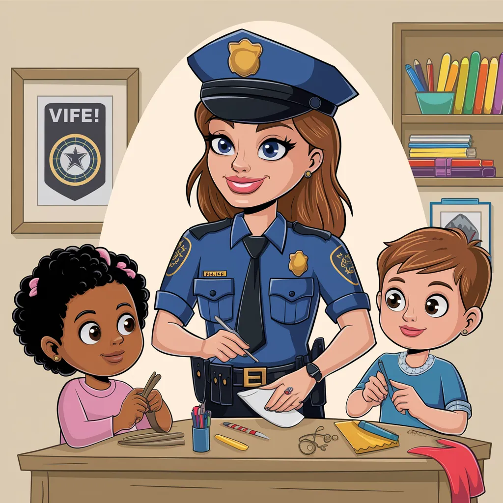 Gambar Kartun Polisi dan Bhayangkari, Menampilkan Kehidupan Sehari-hari yang Penuh Dedikasi dan Kasih Sayang 25 gambar kartun polisi dan bhayangkari 24