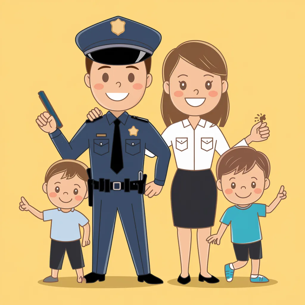 Gambar Kartun Polisi dan Bhayangkari, Menampilkan Kehidupan Sehari-hari yang Penuh Dedikasi dan Kasih Sayang 30 gambar kartun polisi dan bhayangkari 29