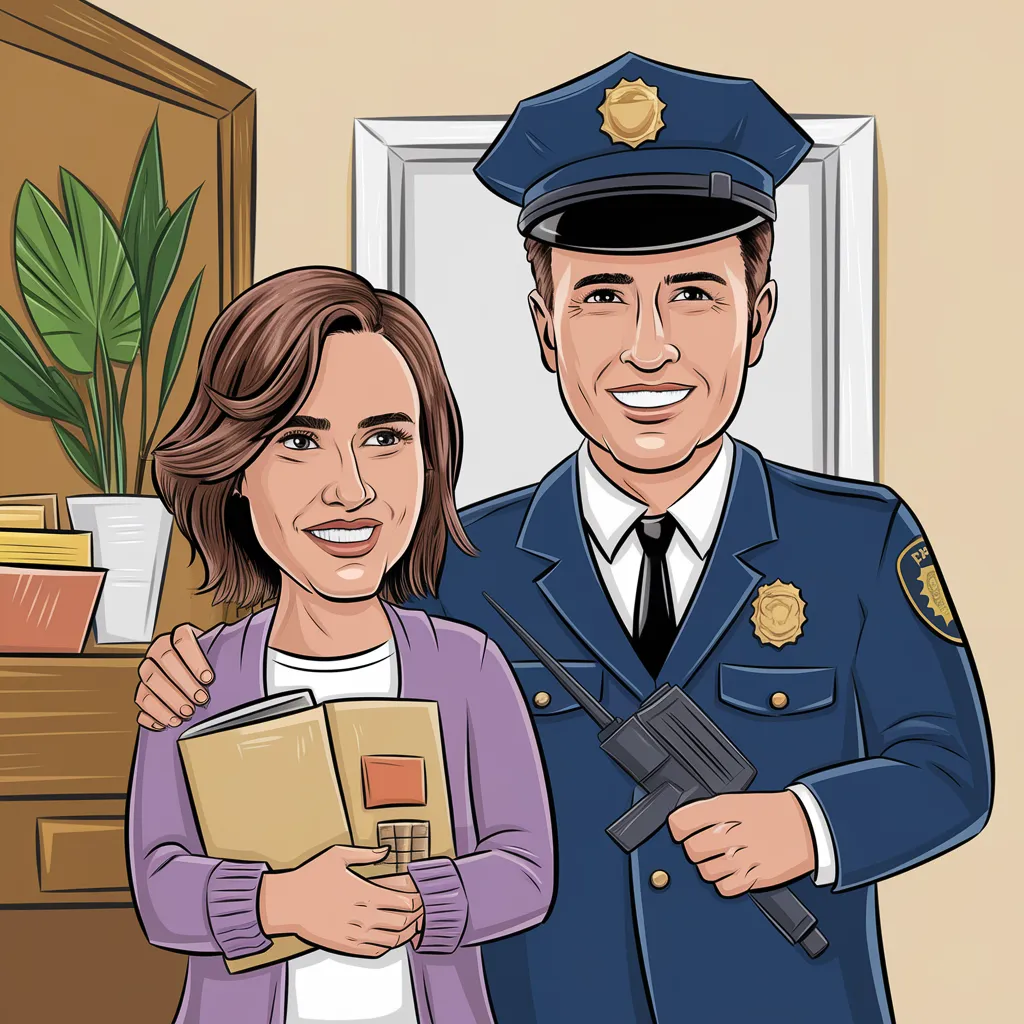 Gambar Kartun Polisi dan Bhayangkari, Menampilkan Kehidupan Sehari-hari yang Penuh Dedikasi dan Kasih Sayang 2 gambar kartun polisi dan bhayangkari 1