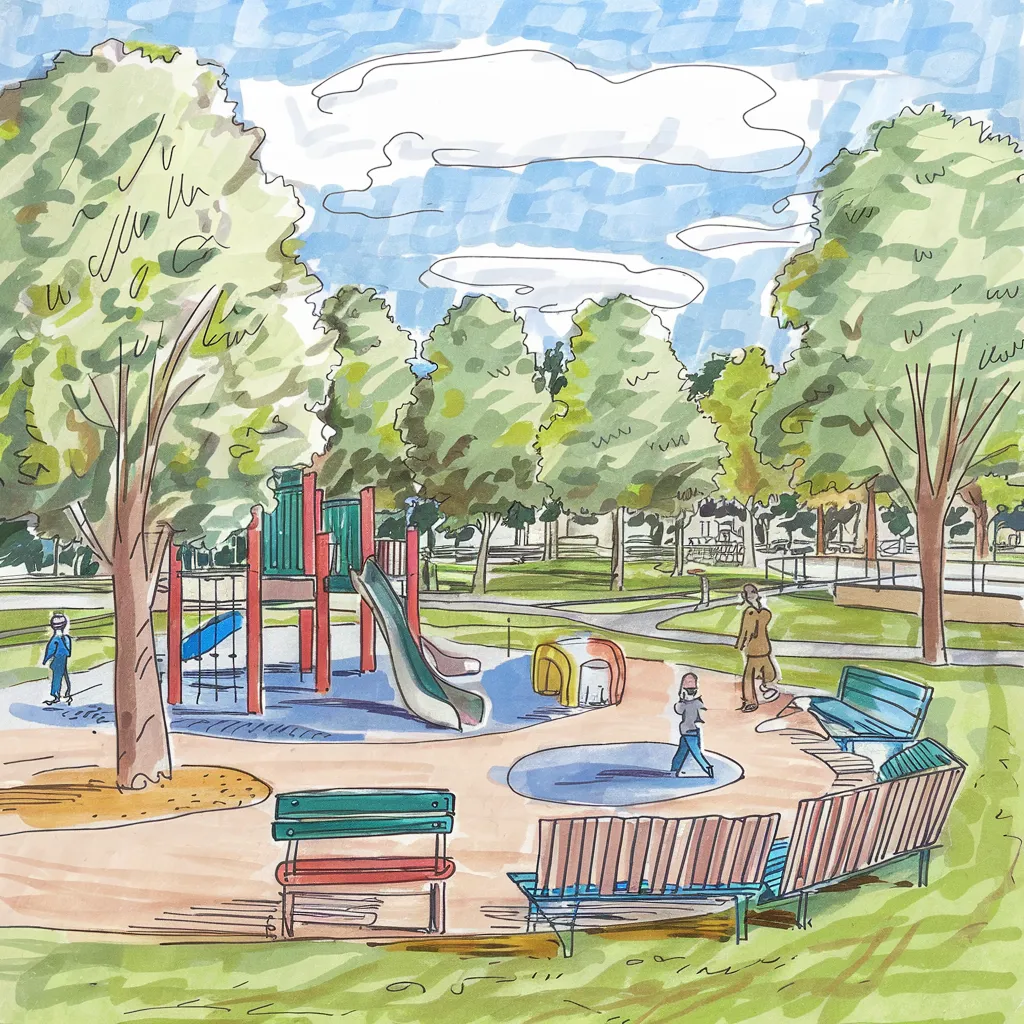 Gambar Sketsa Taman Mudah 15 gambar sketsa taman mudah