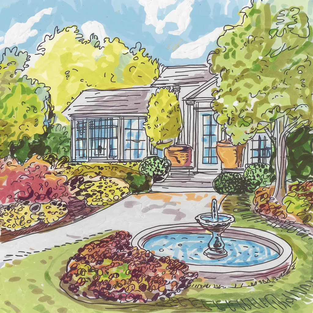 Gambar Sketsa Taman Mudah 24 gambar sketsa taman mudah