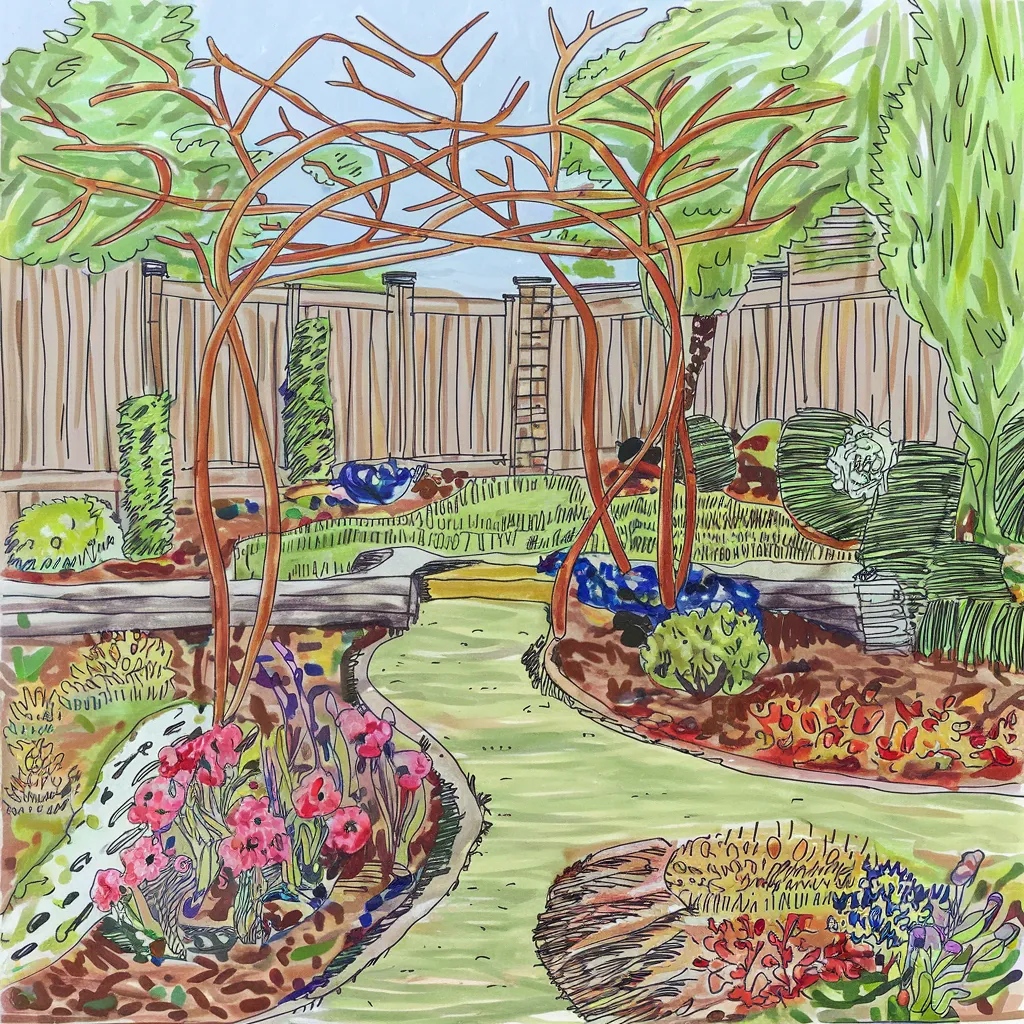 Gambar Sketsa Taman Mudah 25 gambar sketsa taman mudah