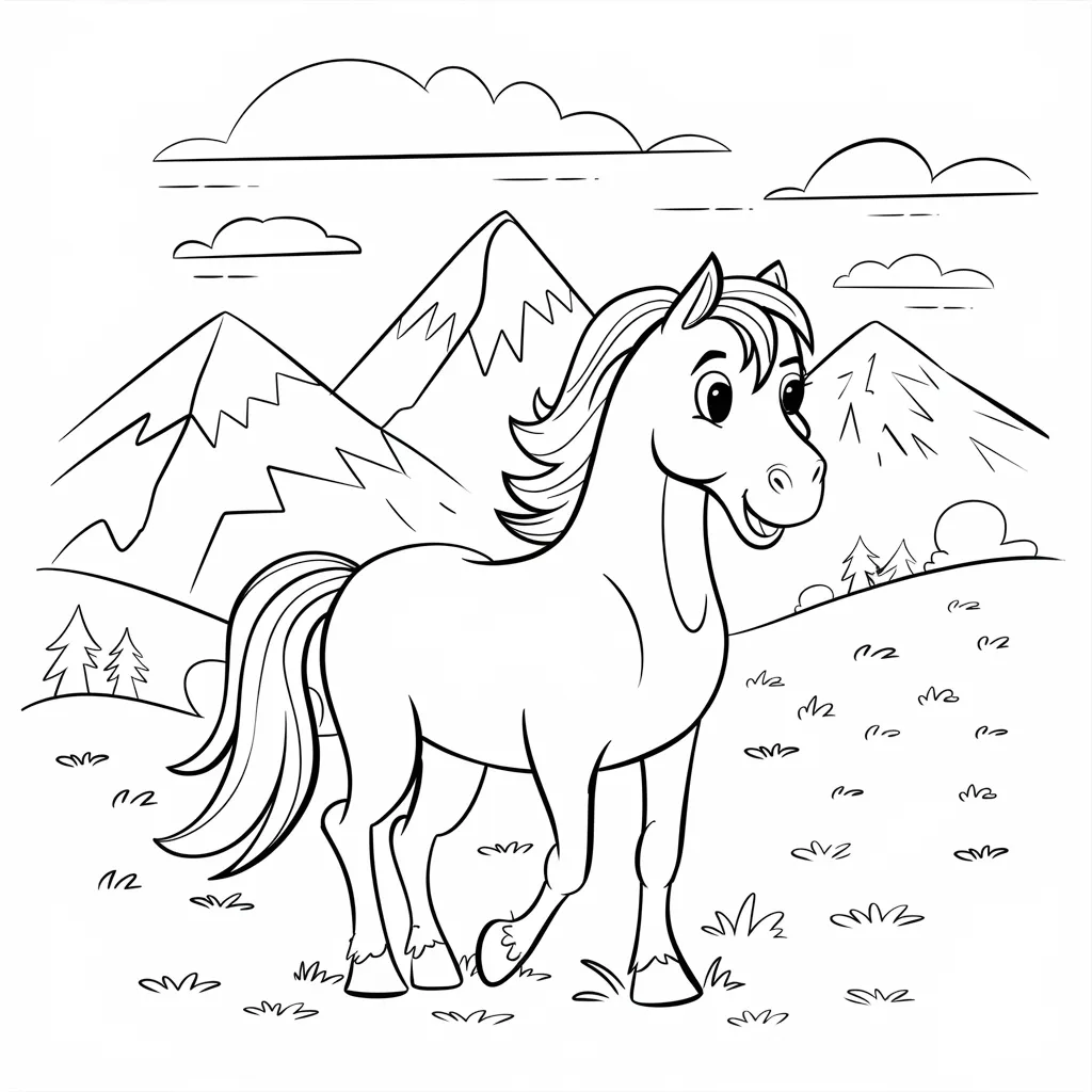 Gambar Kuda Mewarnai 12 gambar kuda mewarnai